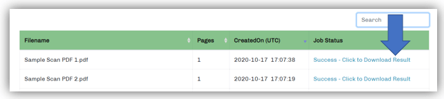 download tables extracted from PDF